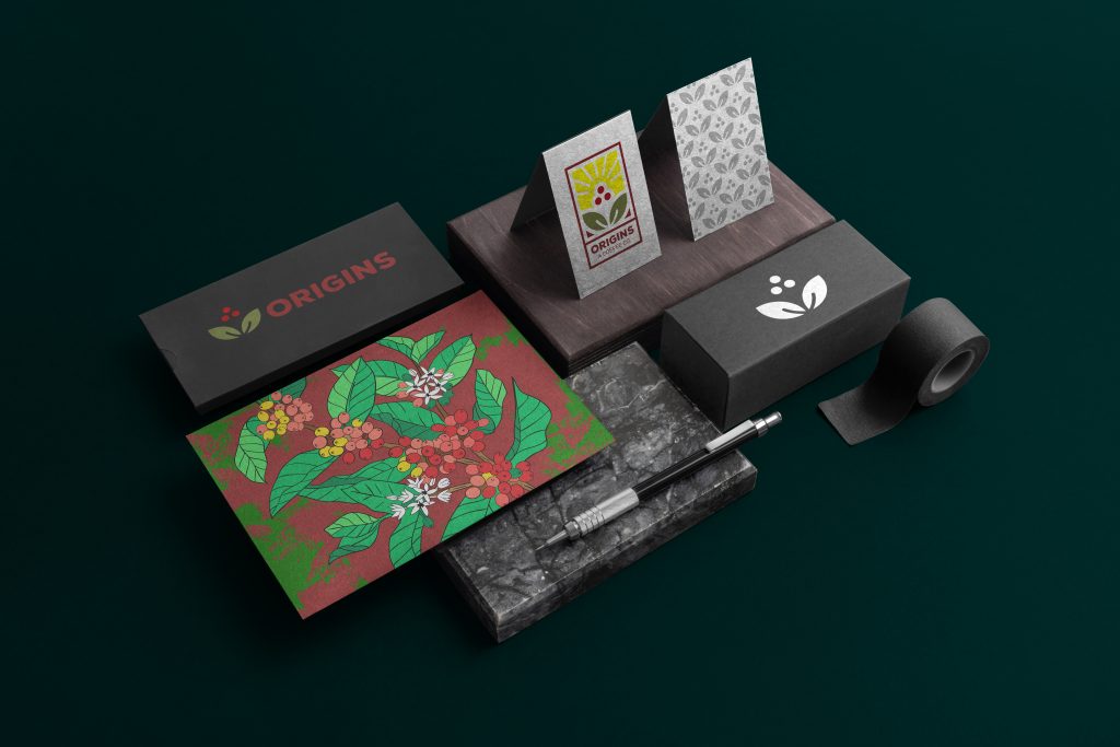 Mockup black Branding coffee / identiate vizuala brand cafea, logo design, packaging design